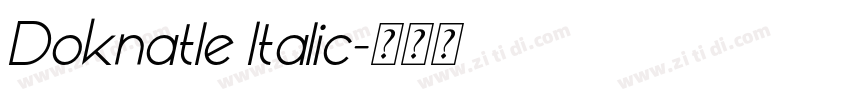 Doknatle Italic字体转换